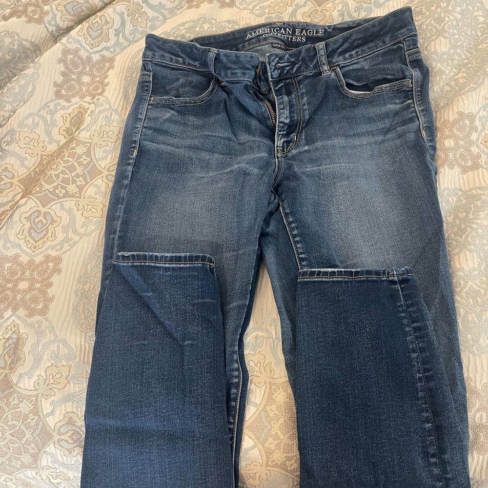 American Eagle Outfitters Women's Dark Blue Skinny Jeans